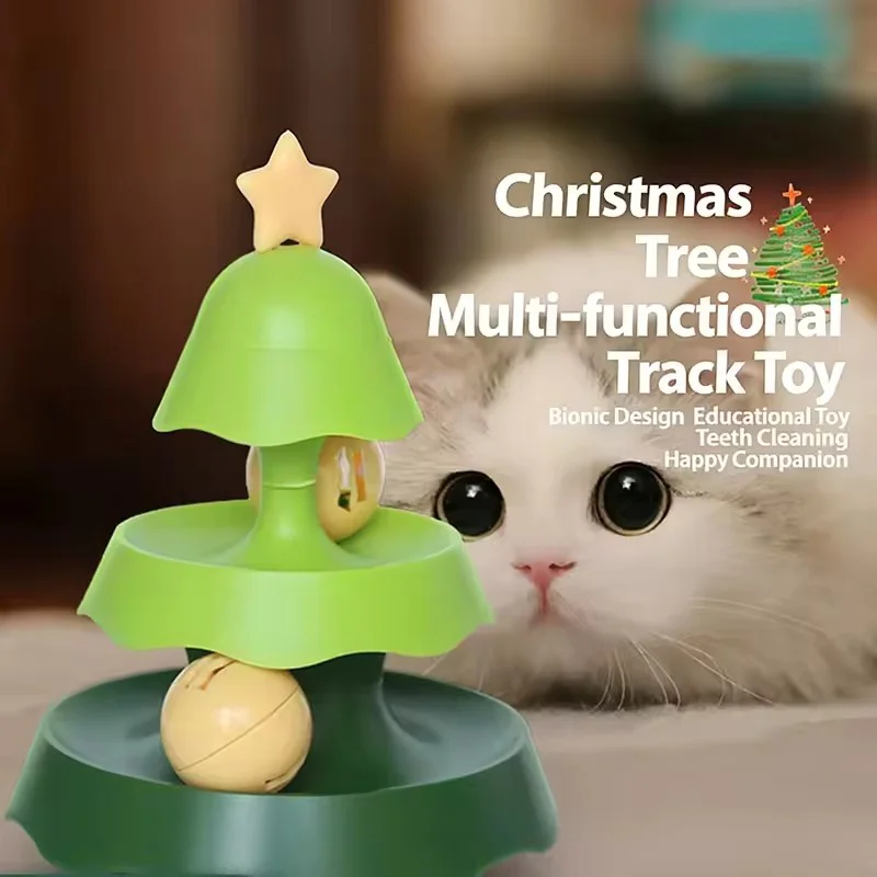 Cat Turntable Toy With Catnip Mint Bell Balls Self Play Relief Boredom Interactive Teaser Game Supplies For Indoor Kitten Cats view 2