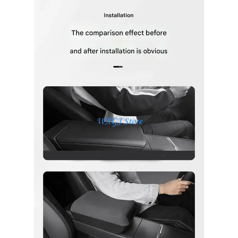 

37JE Tight Car Armrest Storage Box Leather Substance Heightening Feature Additional Room Open Compartments Convenience