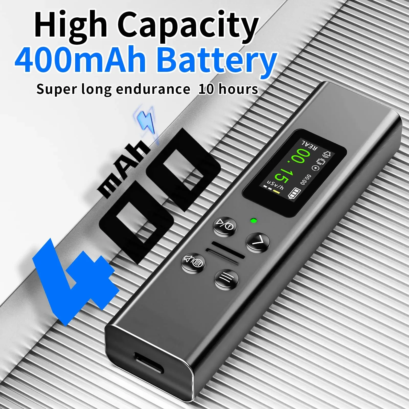 F-M06/F8 Contatore Geiger portatile Rilevatore di radiazioni nucleari Rilevatore di raggi X Beta Gamma Contatore Geiger Dosimetro Batteria al litio