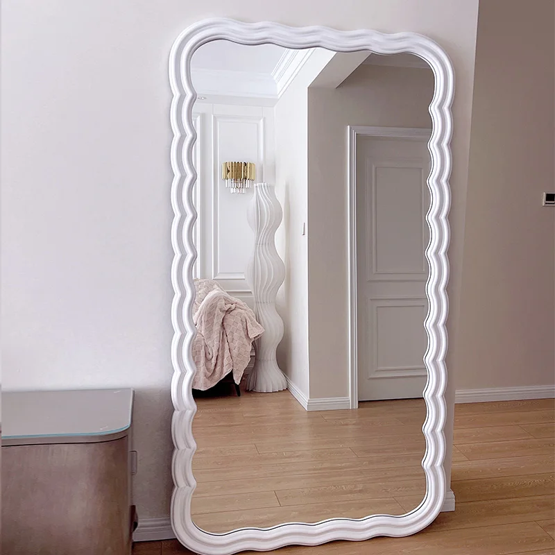 

Heart Bathroom Decorative Mirrors Wall Full Length Makeup Big Mirrors Wavy Long Decoracion Hogar Bathroom Furniture CN50ZS