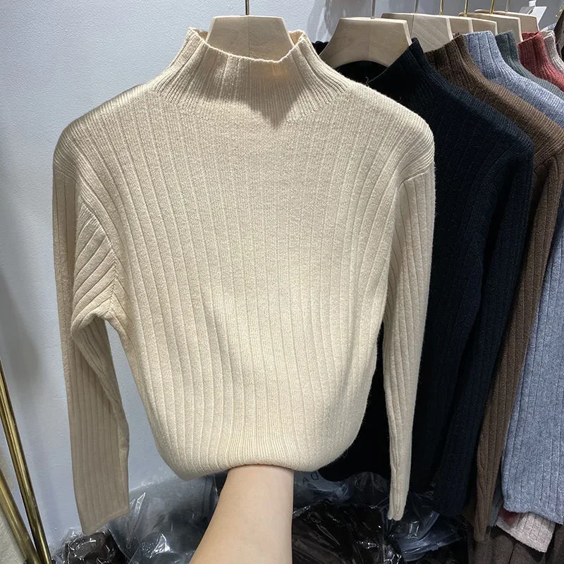 

Вязаный свитер, женские пуловеры, новый белый вязаный свитер с длинным рукавом, пуловер, женские топы, свитера Sueters De Mujer Q960