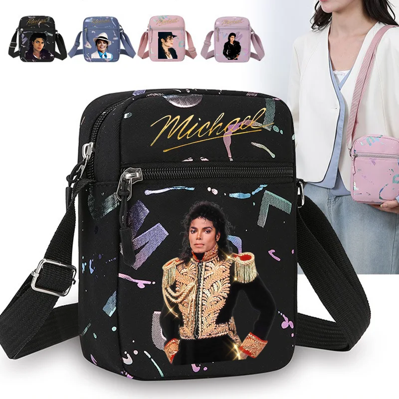 Сумки через плечо King of Pop Michael Jackson с принтом MJ, женские сумки через плечо, женские сумки большой вместимости, легкие сумки для мобильных телефонов