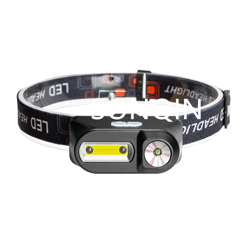 2 LED Flashlight Rechargeable use 18650 Battery Strong Light Camping Adventure Fishing Head Light Headlamp