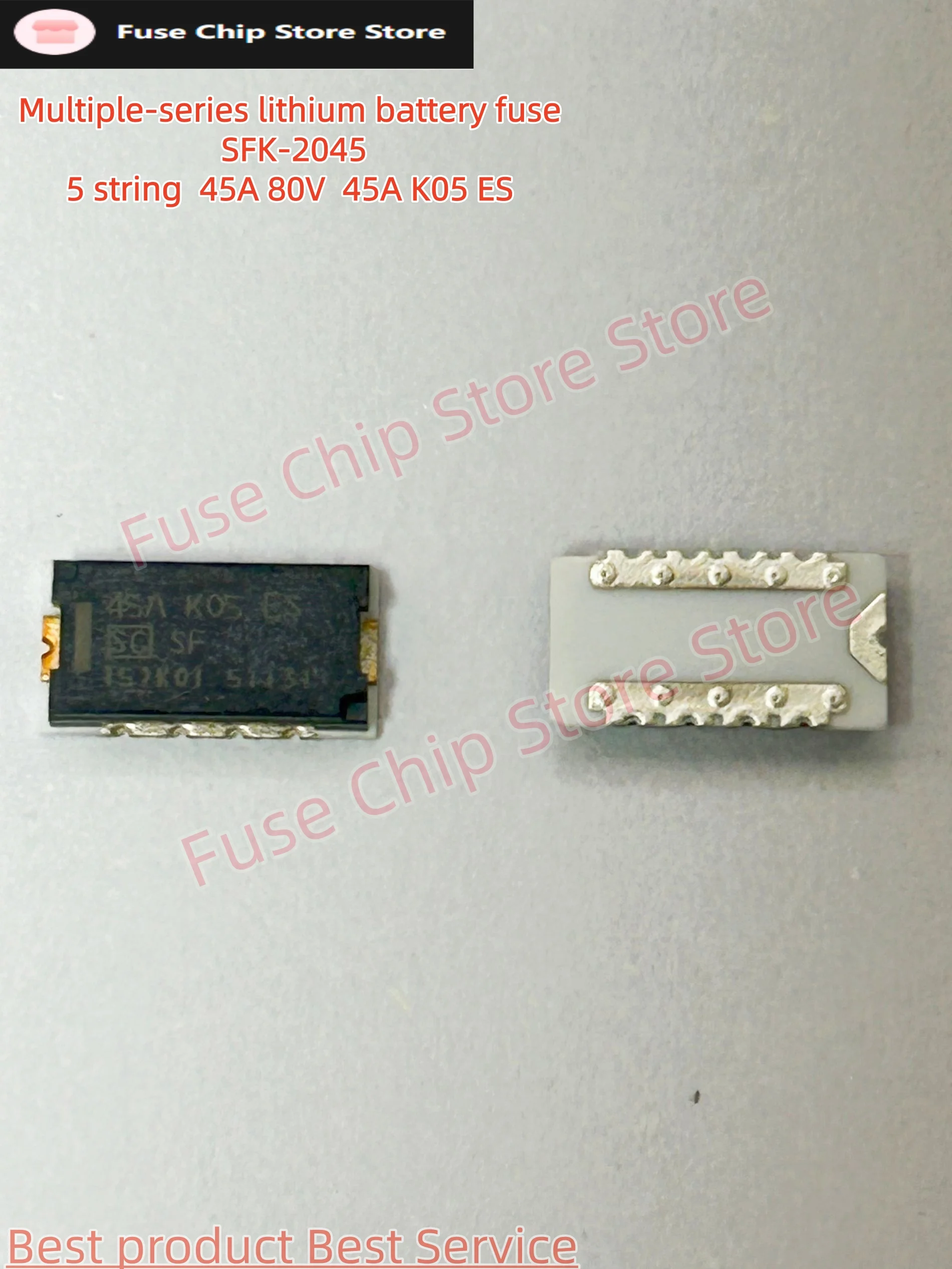 5PCS/LOT SFK-2045 45AK05 45A 80V three-terminal lithium battery Fuse 9.5 x 5.0 x 2.0MM