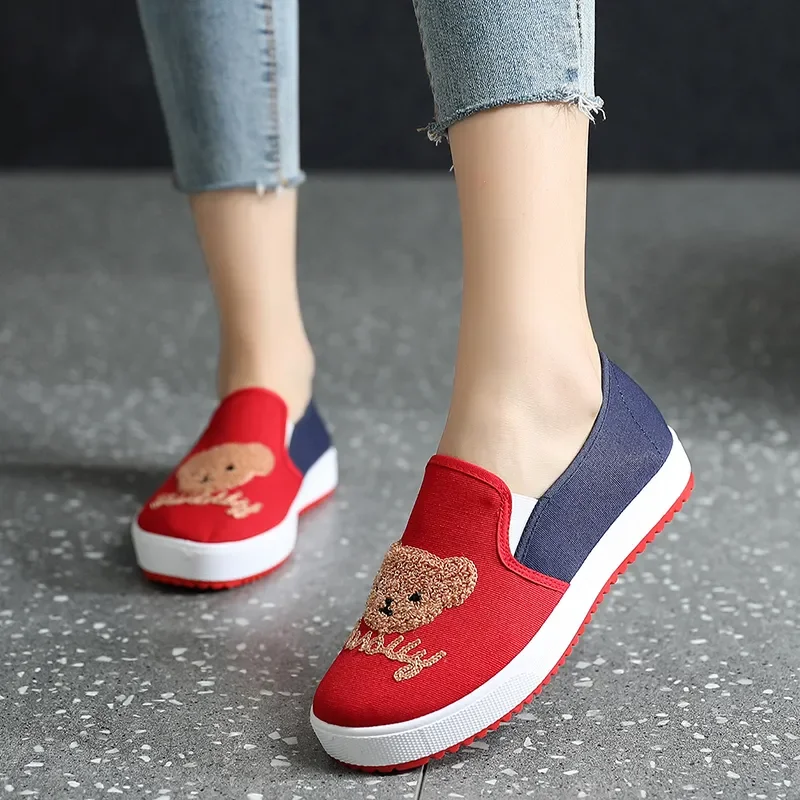 Sapatos Femininas Women Casual Sweet Light Weight Anti Skid Student School Shoes Female Leisure Comfort Slip on Shoes A202