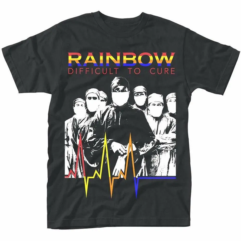 Authentic RAINBOW Difficult To Cure Album Art T-Shirt S-2XL NEW