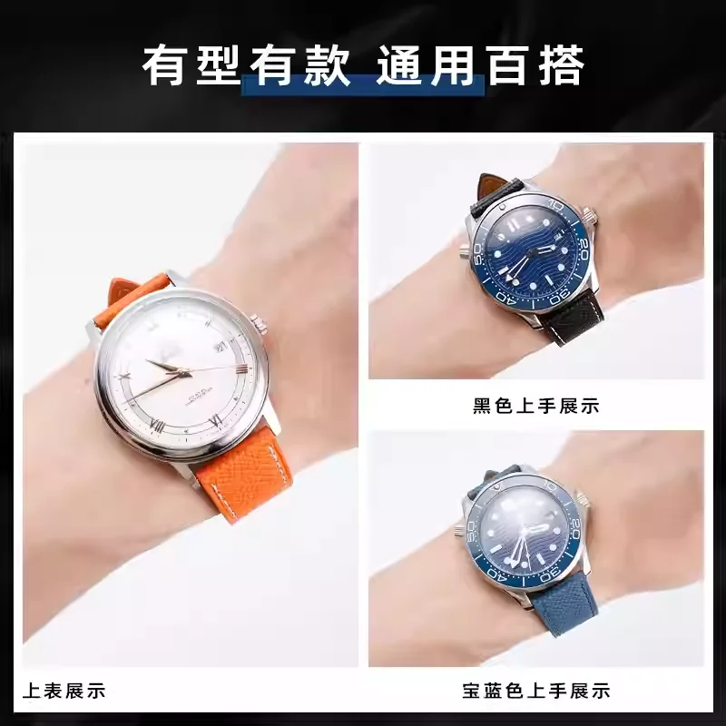 First layer of cowhide Genuine leather watch strap Quick release universal watch band for Omega Casio Longines IWC Hermes belt