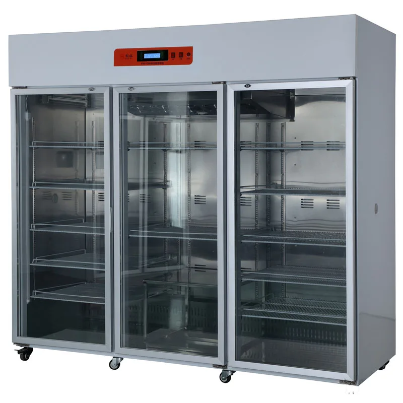 Suitable for all new smart devices2200L Vertical Laboratory Chromatography Refrigerator Pharmacy zer with Three Glass Doors