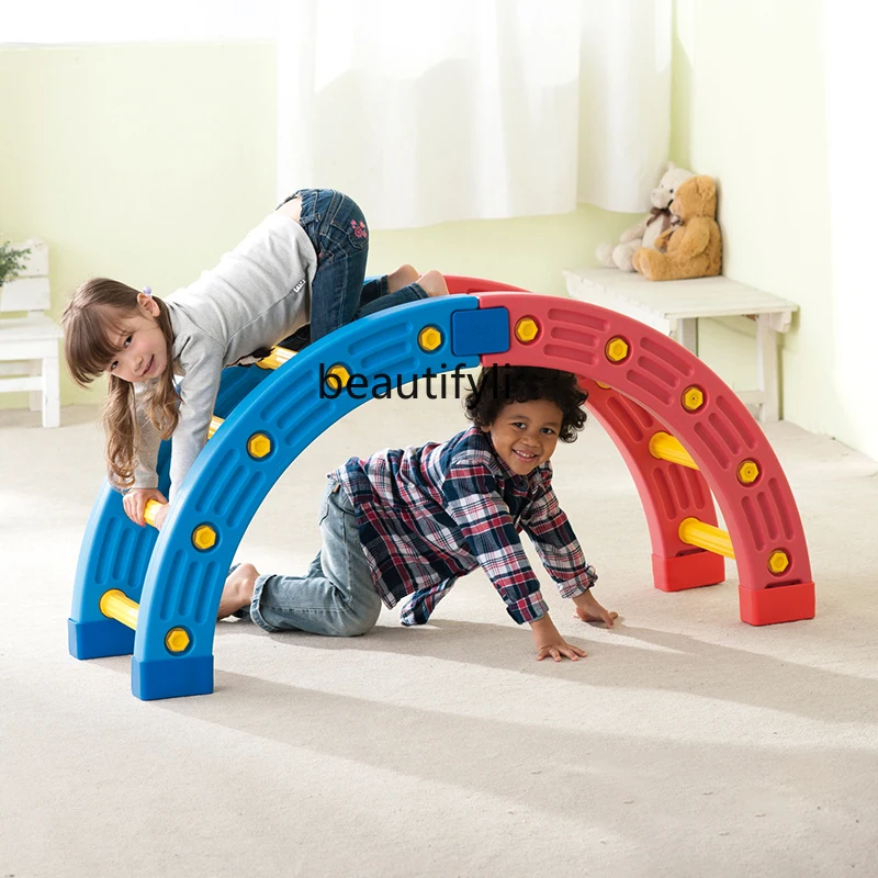 Équipement d'entraînement à l'intégration mentaires orielle, cercle de roche, jouets d'équilibre pour enfants, quart de rond