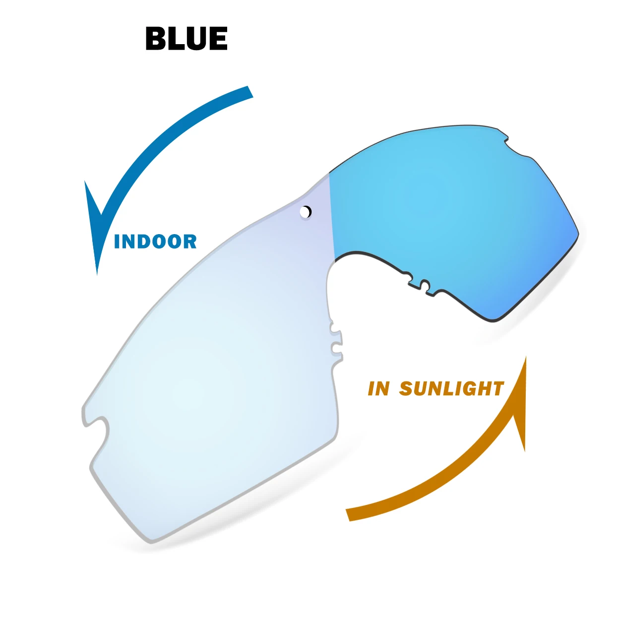

Transition Clear to Ice Blue Replacement Lenses for Oakley SI M Frame 3.0 OO9146 Sunglasses