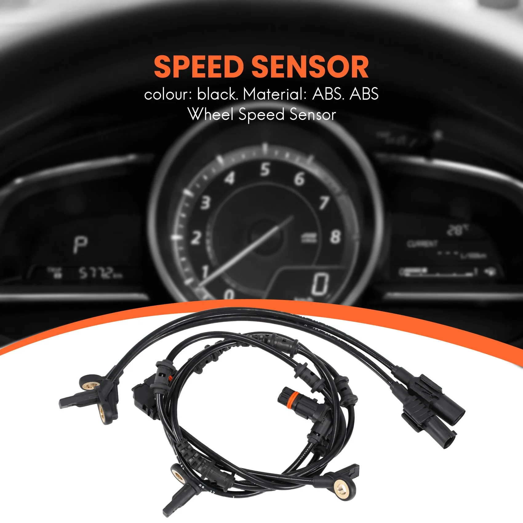 

SET(4Pcs) Front Rear ABS Wheel Speed Sensor For Mercedes-Benz W164 ML350 ML320 GL350 GL450 R350 1645400717+1645400917-X67A