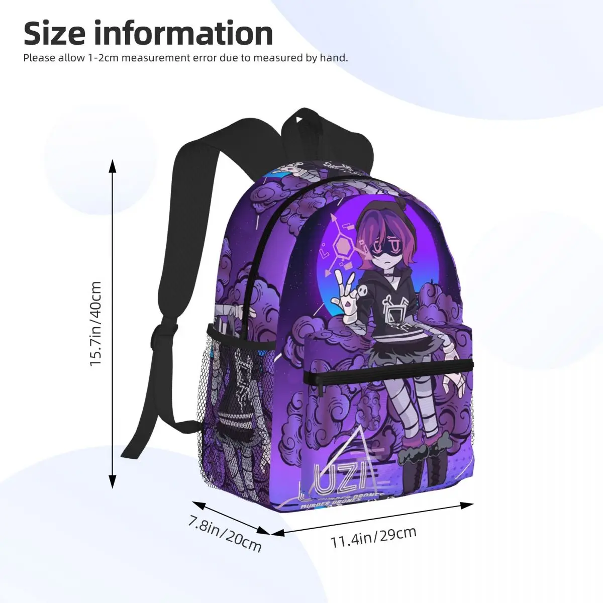 Murder Drones N dan Uzi Doorman Tas Ransel Pelajar Tas Sekolah Tas Ransel Perjalanan Hiking untuk Anak Laki-laki Perempuan Tas Buku Tas Bahu