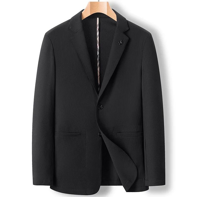 

Men Blazer Long Sleeve Solid Suits Outerwear Blazers Single Breasted Turn Down Collar Business Coat Cardigan Pockets 2025