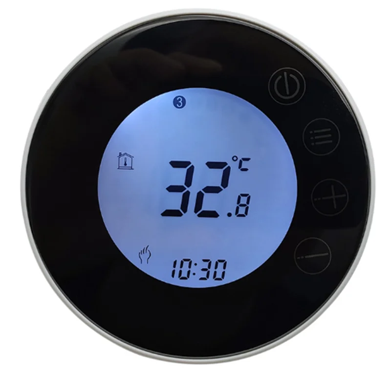 Tuya Runder WLAN-Innenthermostat, intelligenter App-Fernthermostat, ausgestattet mit intelligenter App-Anwendung-Y05A