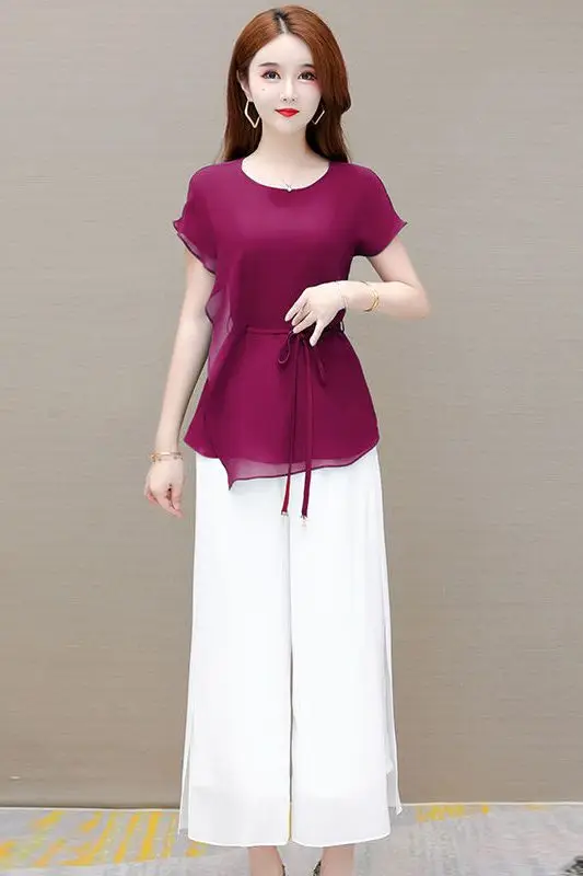 

Fashionable Casual Suit for Women 2025 Summer New Product Fashionable Waist-hugging Temperament Two-piece Set