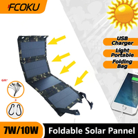 10W/7W Foldable Solar Panel Outdoor USB 5V Output Device Waterproof Portable Solar Panel Camping Accessories for Tourism Hiking