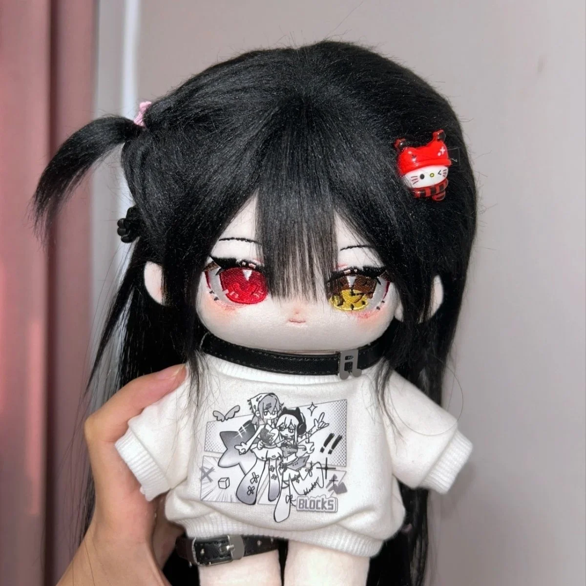 20cm Tokisaki Kurumi Nightmare Date A Live Padding Stuffed Plush Doll Figures Outfit Cartoon Dress-up Cotton Doll Plaything Gift