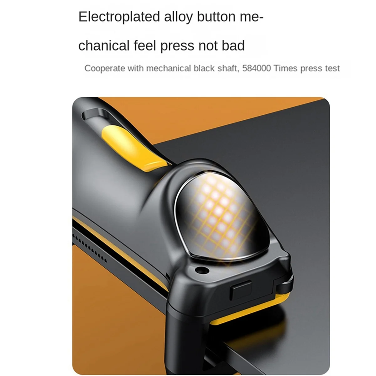 Six Finger for Ipad Game Trigger for PUBG Gaming Controller L1 R1 Alloy Key Button for Android Gamepad Joystick(Orange) DY