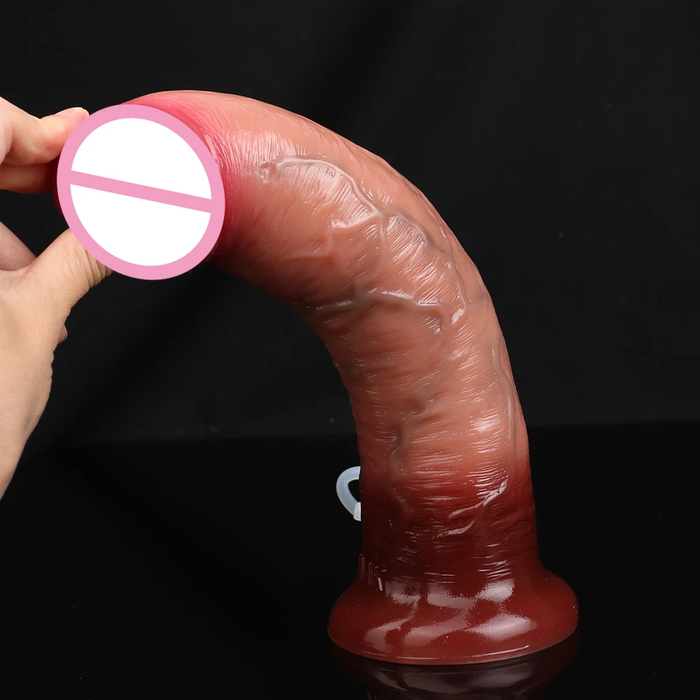FAAK سيليكون سميكة القذف واقعية دسار مع مصاصة نابض بالحياة التدفق القضيب الجلد اللمس الشرج الجنس لعب للنساء