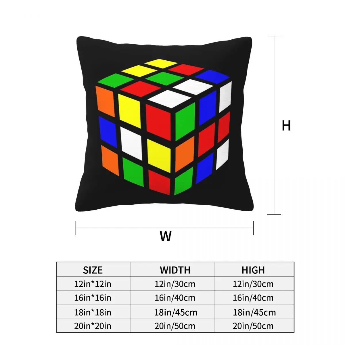Magic Cube 4pcs Square Pillowcase Cushion Cover Comfort Pillow Case Throw Pillow Cover for Home Sofa Living Room