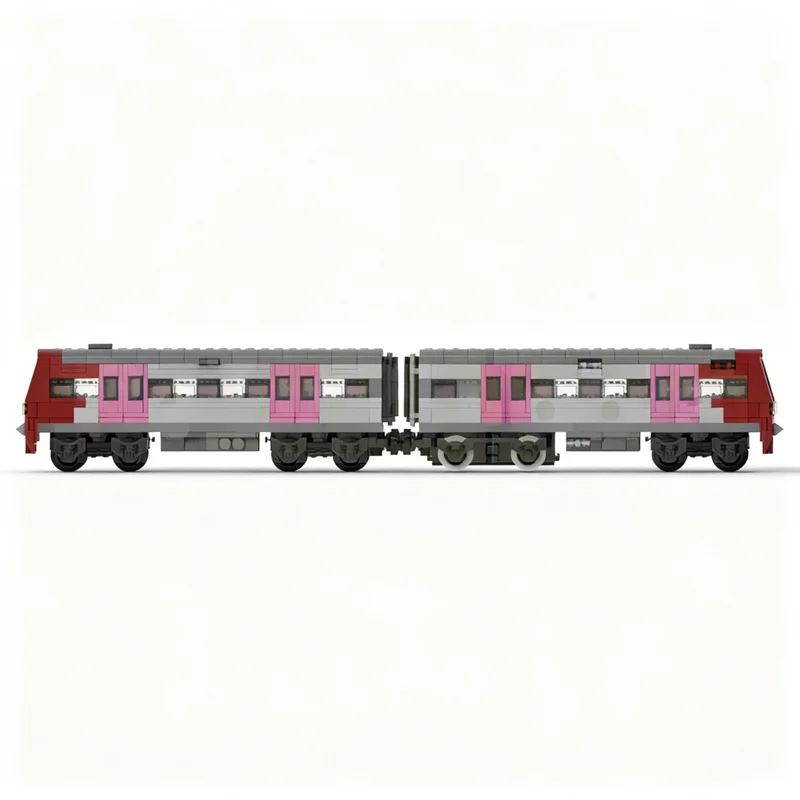Набор строительных блоков MOC Class Turbostar 2 Carriage DMU Train City Trains, 764 детали, модель поезда, конструктор, идея для подарка на Рождество, игрушка
