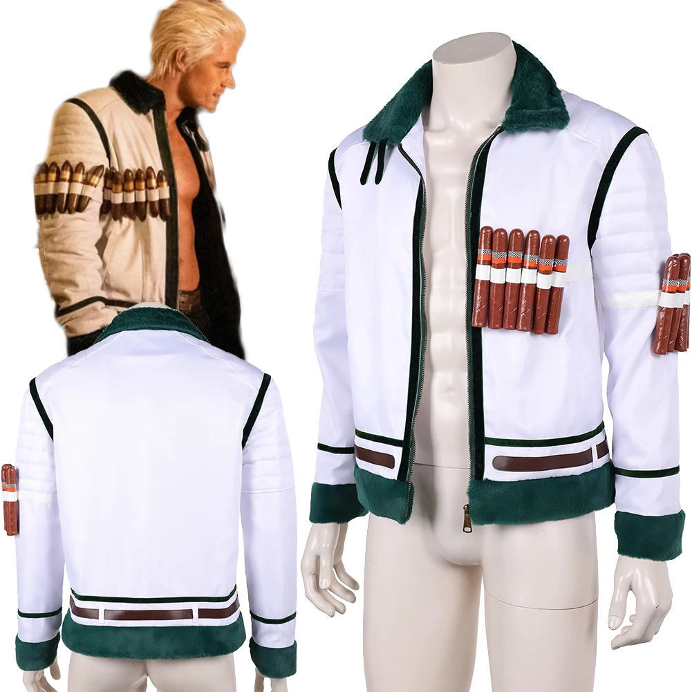 

Live Action TV Pirate Smoker Cosplay White Coat Costume Bullet Accessories Clothes Adult Men Halloween Roleplay Outfits Carnival