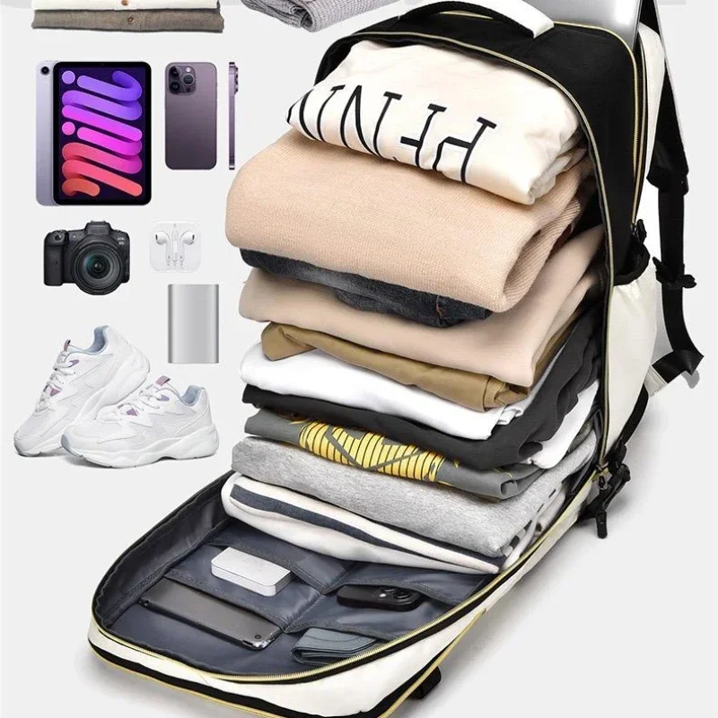 Backpack Large Capacity Travel Backpack with Shoe Storage Comfortable Straps Multiple Compartments School Camping Hiking men bag