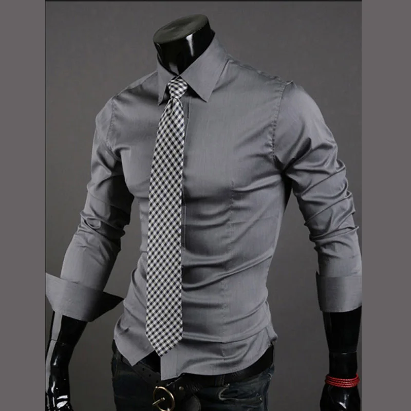 Hot 2022 Fashion Business Base Shirt Camisa Masculina Solid Color Joker Men's Leisure Long-sleeve Slim Fit Shirts Men 's Shirts
