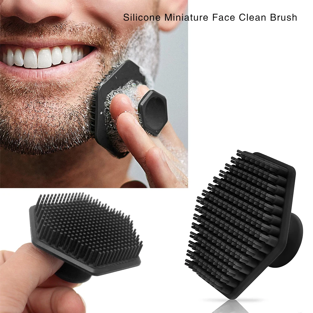 Men Facial Cleaning Scrubber Silicone Miniature Face Deep Clean Shaving Massage Face Scrub Brush Beauty Shower Skin Care Tool