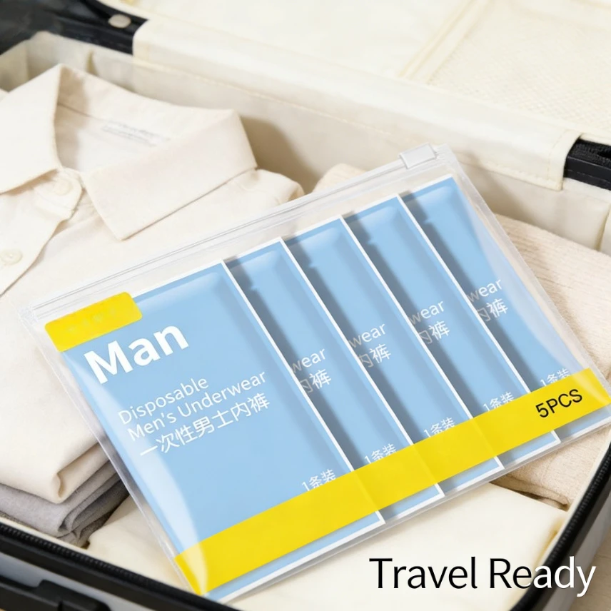 Disposable Men Underwear Boxer Briefs Travel No Wash Daily Shorts Individually Wrapped