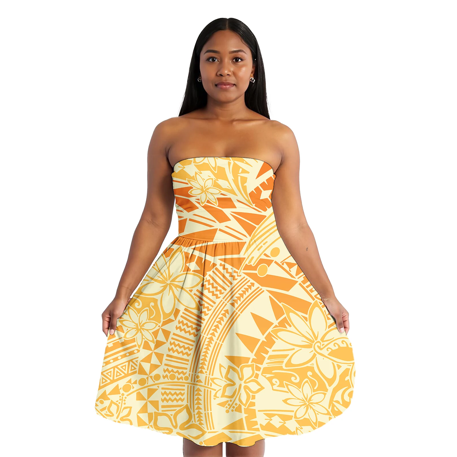 Benutzerdefinierte Damenkleider Polynesian Tribal Designs Sexy Hawaiian Tropical Bedrucktes Freizeitkleid Sommer Neue Plus Size Kleider Damen