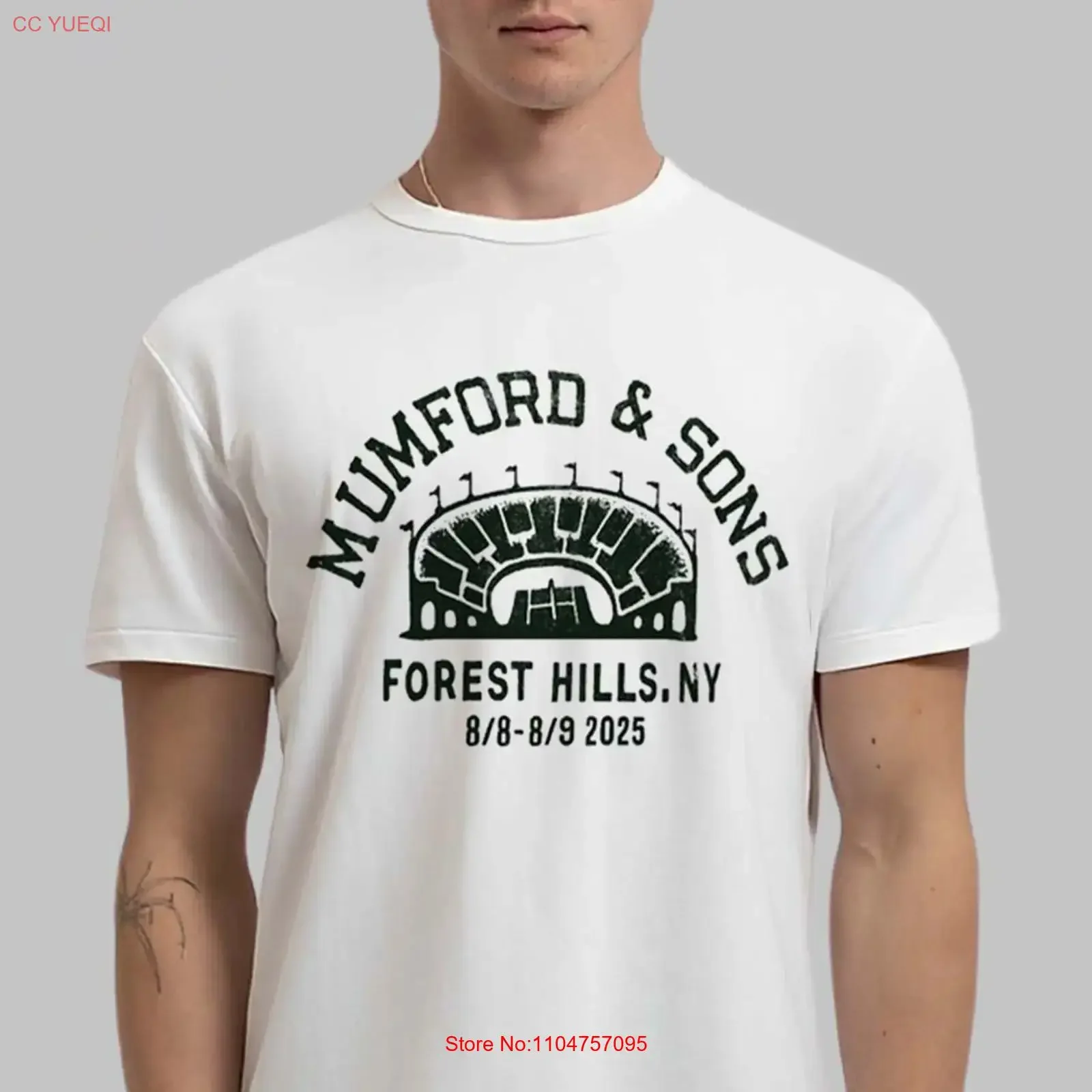 Mumford And Sons Forest Hills New York Event T Shirt On August 8 9 2025 vintage Washed Casual Unisex fashion Slightly Soft