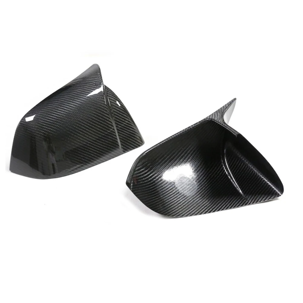 

M Look Real Carbon Fiber Rearview Mirror Cover for Teslal Model Y 2019-2023 Side Mirror Shells Sticker Type Matte Gloss Finish
