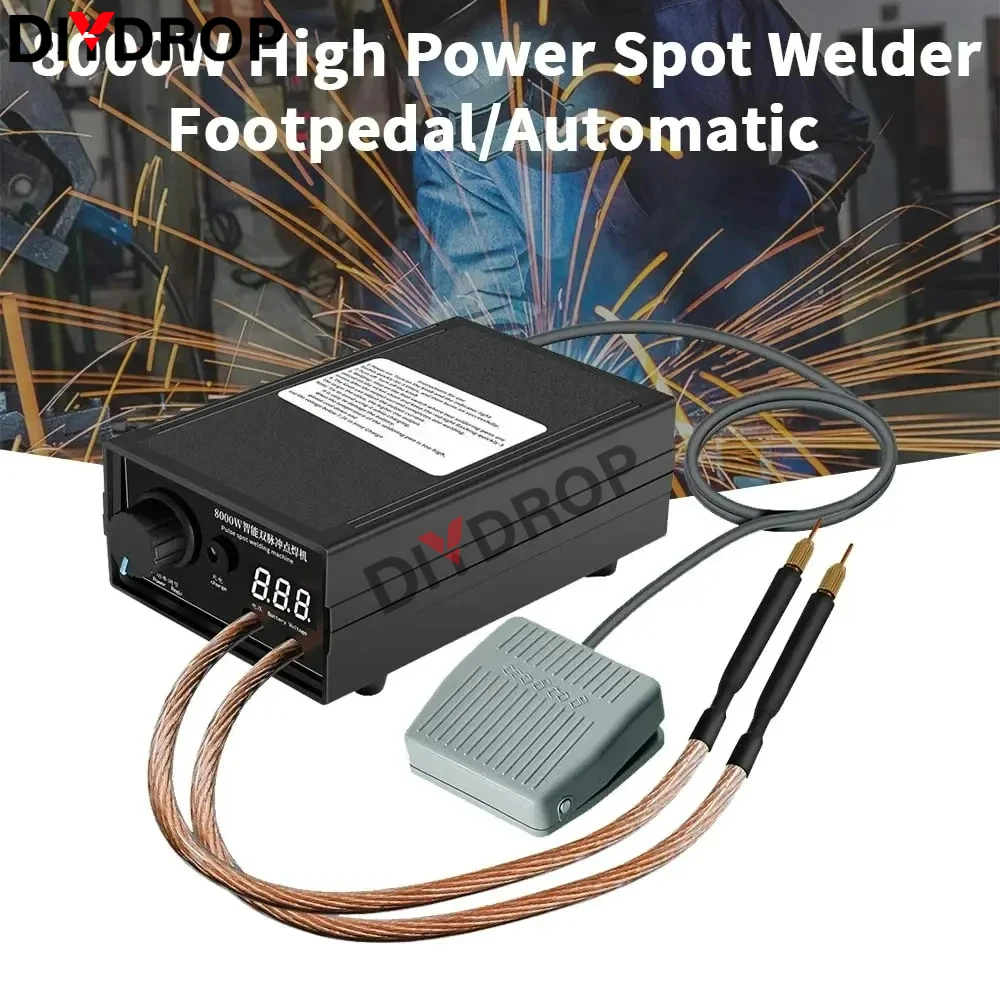 8000W Mini Spot Welder Kit DIY Automat for 18650 Battery Pack Welding Portable Spot Welding Machine Pen For 0.15MM Nickel Strip