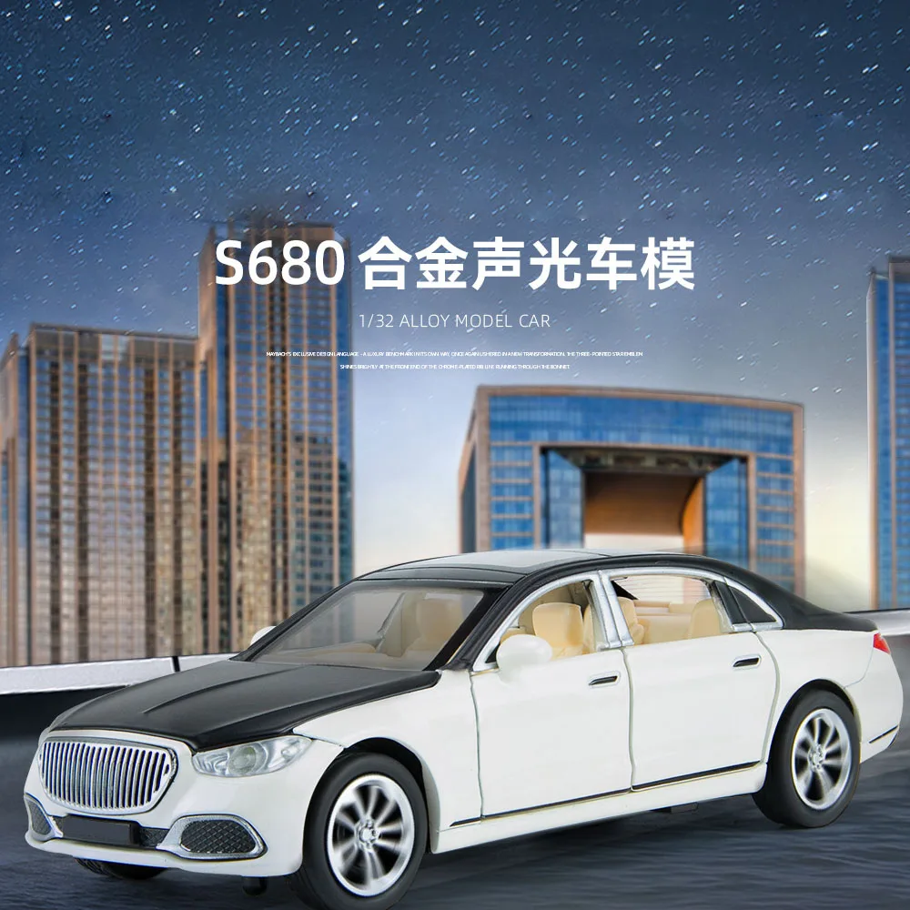 Car model scale 1:32 FOR Maybach S680 Alloy car model Car model ornaments Automotive Interior multifunctional