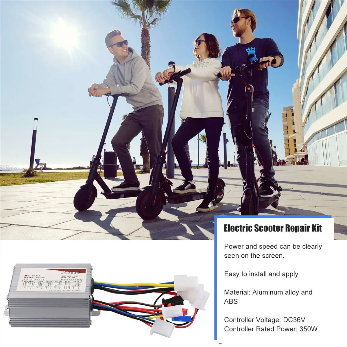 

Контроллер для электровелосипеда (ABAB) 36В 350Вт, контроллер для электросамоката, контроллер скорости для коллекторного двигателя постоянного тока