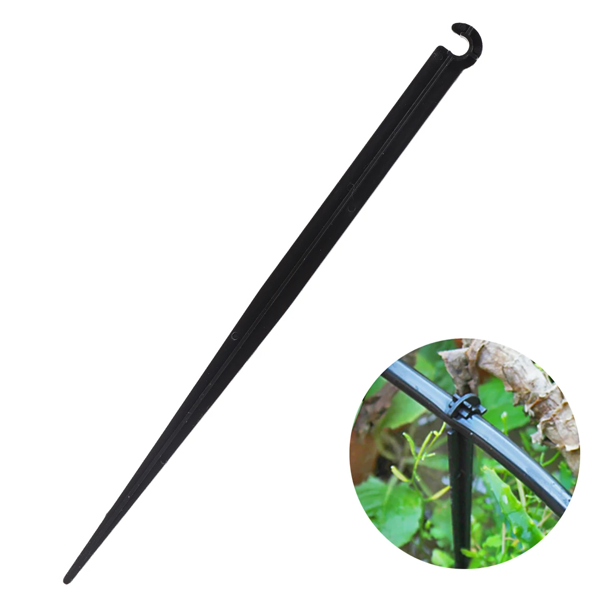 Length 20cm 4/7mm Hose Holder C-shaped Ground-insertion 1/4