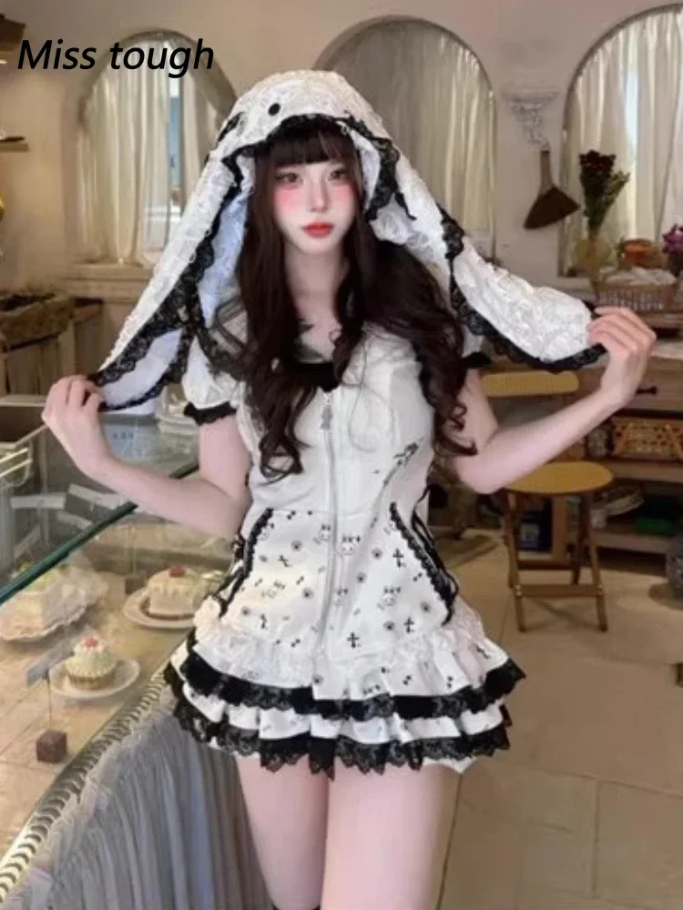 2026 Spring Japanese Preppy Style Elegant 2 Piece Sets Women Kawaii Lolita Design Suit Female Fairy Chic Korean Popular Clothes