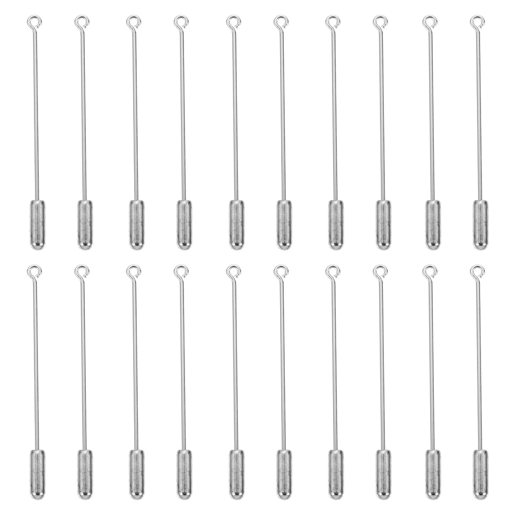 

20pcs Copper Brooch Accessories Premium Long Pins Hat Boutonniere DIY Handmade Jewelry Making Shawl Dress Skirts Collar Lapel