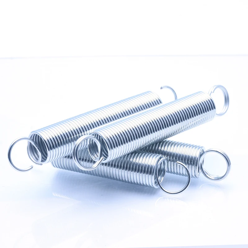 Stainless Steel Open S Hook Tension Spring Tensile Springs Galvanized Stretching Spring Wire Diameter 0.7mm O.D 6-12mm L 15mm