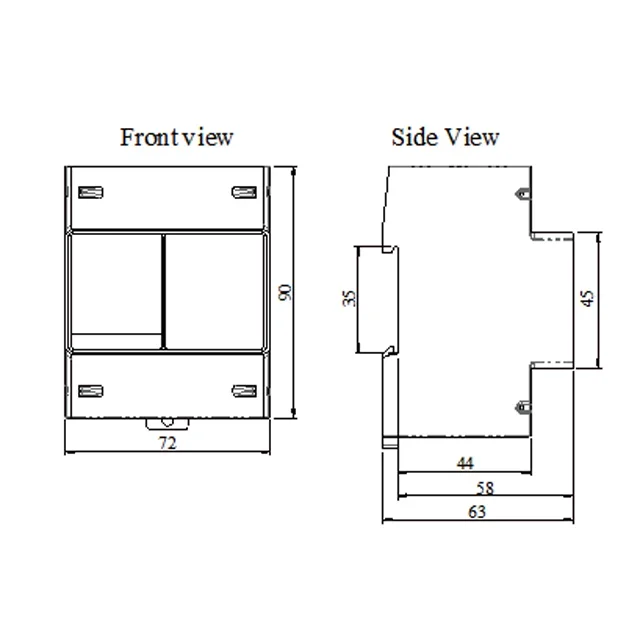 2025 DTSF1946-4p  Smart Building  High Accuracy Multi Three Phase kwh Din Rail Meter