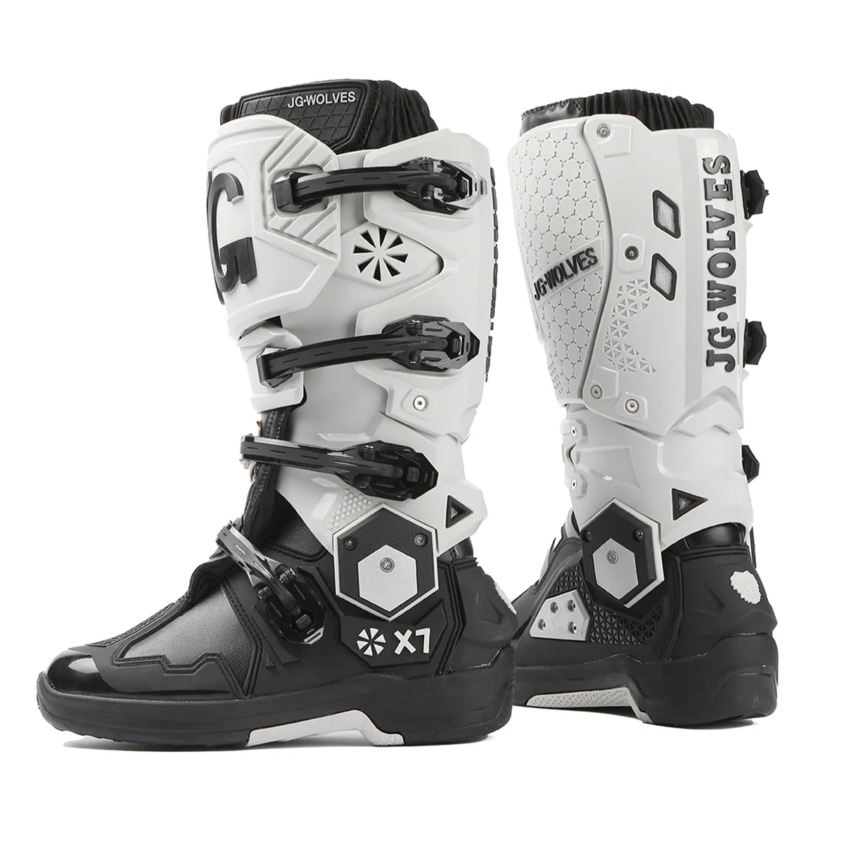 JG WOLVES Professional Motorcycle Boots Mens Long Motocross Off