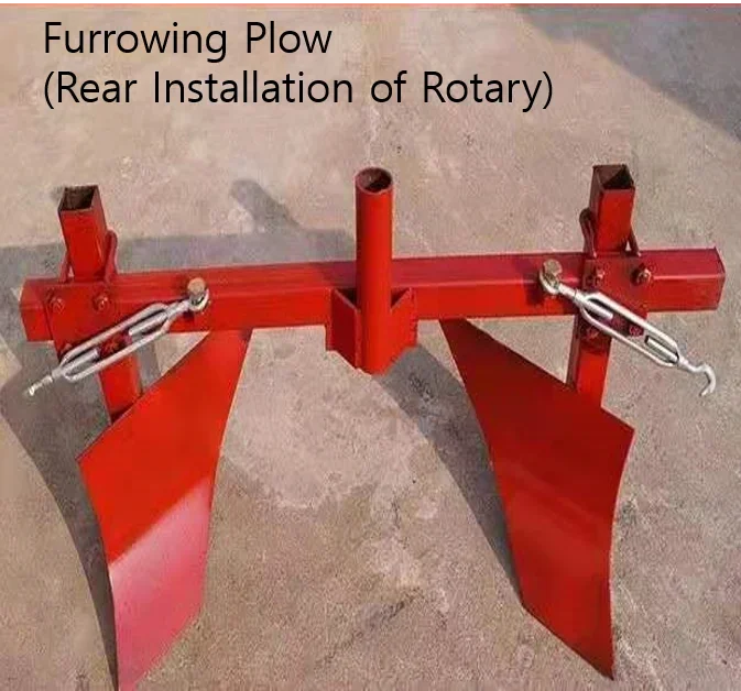 Furrowing Plow for Micro Tiller / Furrow Ridge Hiller Ditcher Ridding Ditching Cultivator Plough Garden Tools