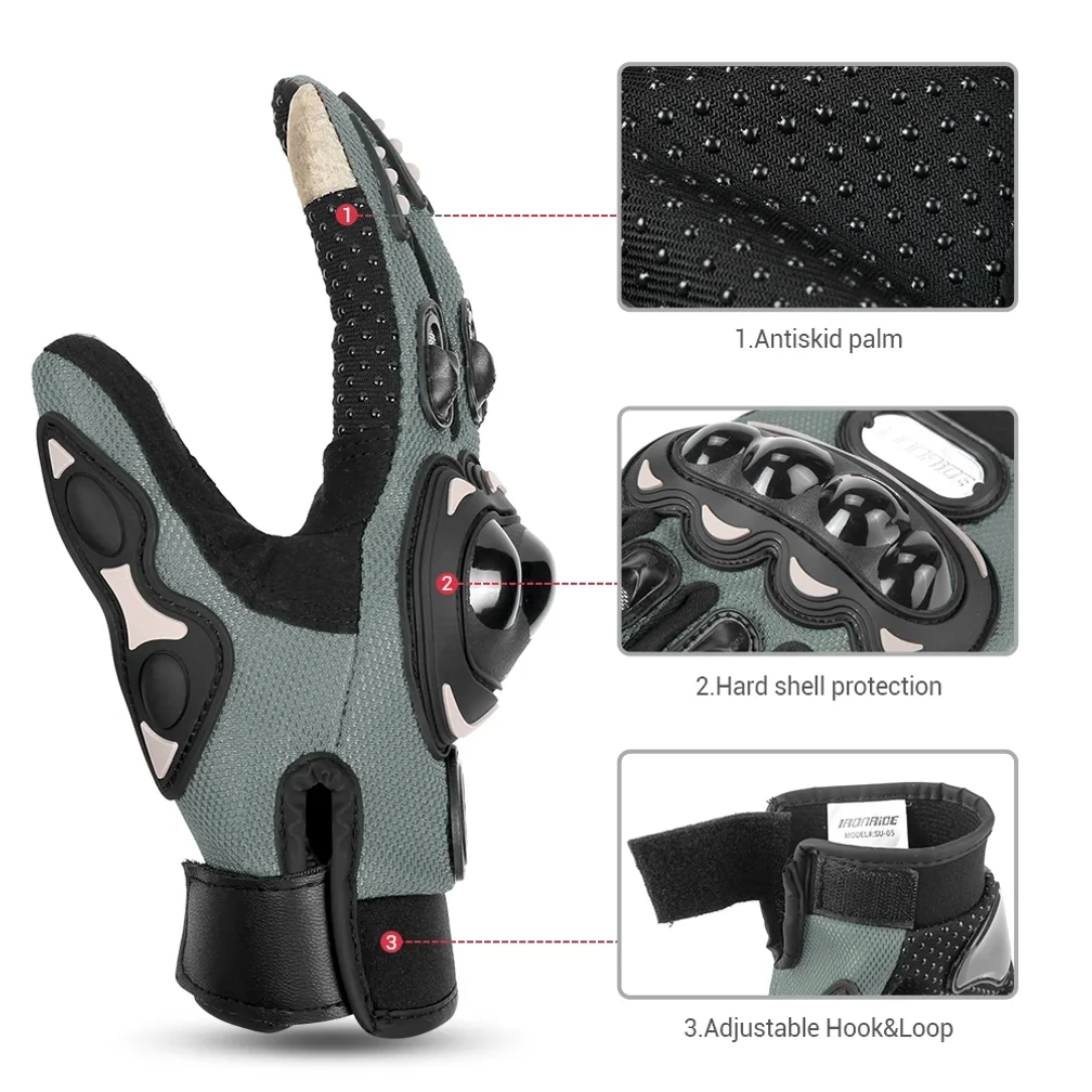 

New Summer Motorcycle Gloves For Men And Women Anti Fall Breathable Anti Slip Touch Screen Off-road Motorcycle Gloves
