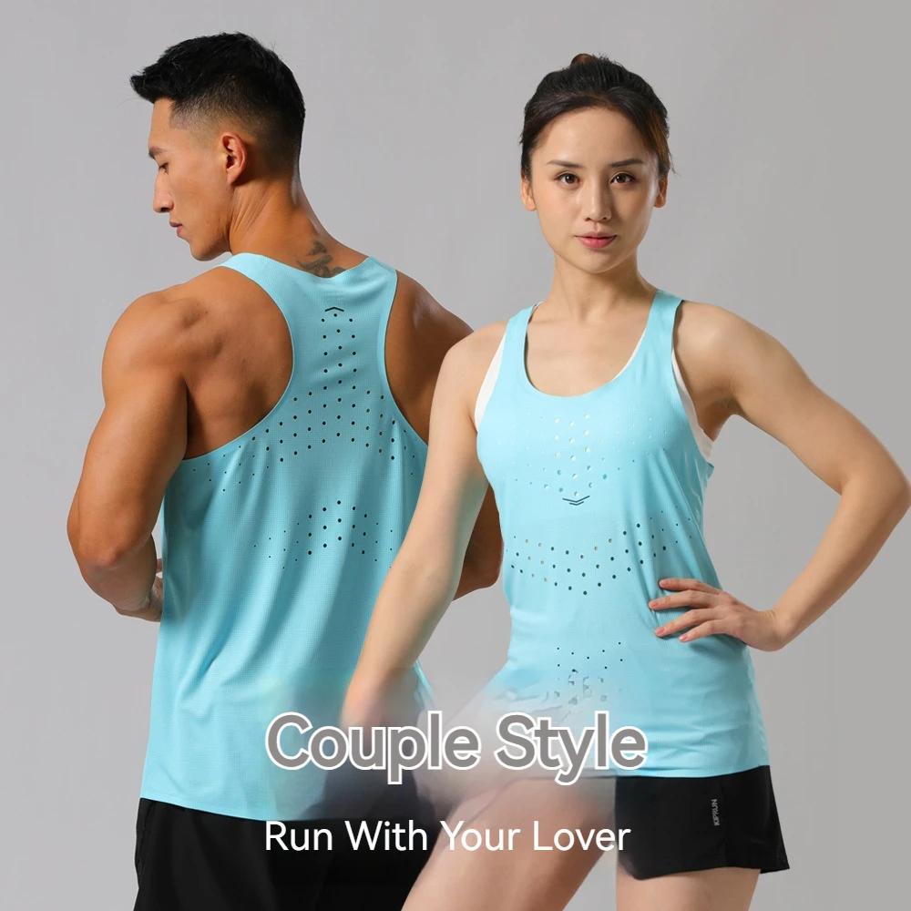 Unisex Lightweight Quick Dry Sports Vest Summer Running Fitness Elastic Mesh Tank Top Sleeveless Gym Singlet in XS-3XL Sizes