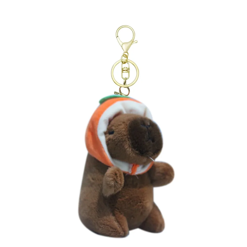 

Plush Headgear Capybara Pendant Soft Hanging Ornaments Simulation Capybara Keychain Cartoon Capybara Doll Key Ring