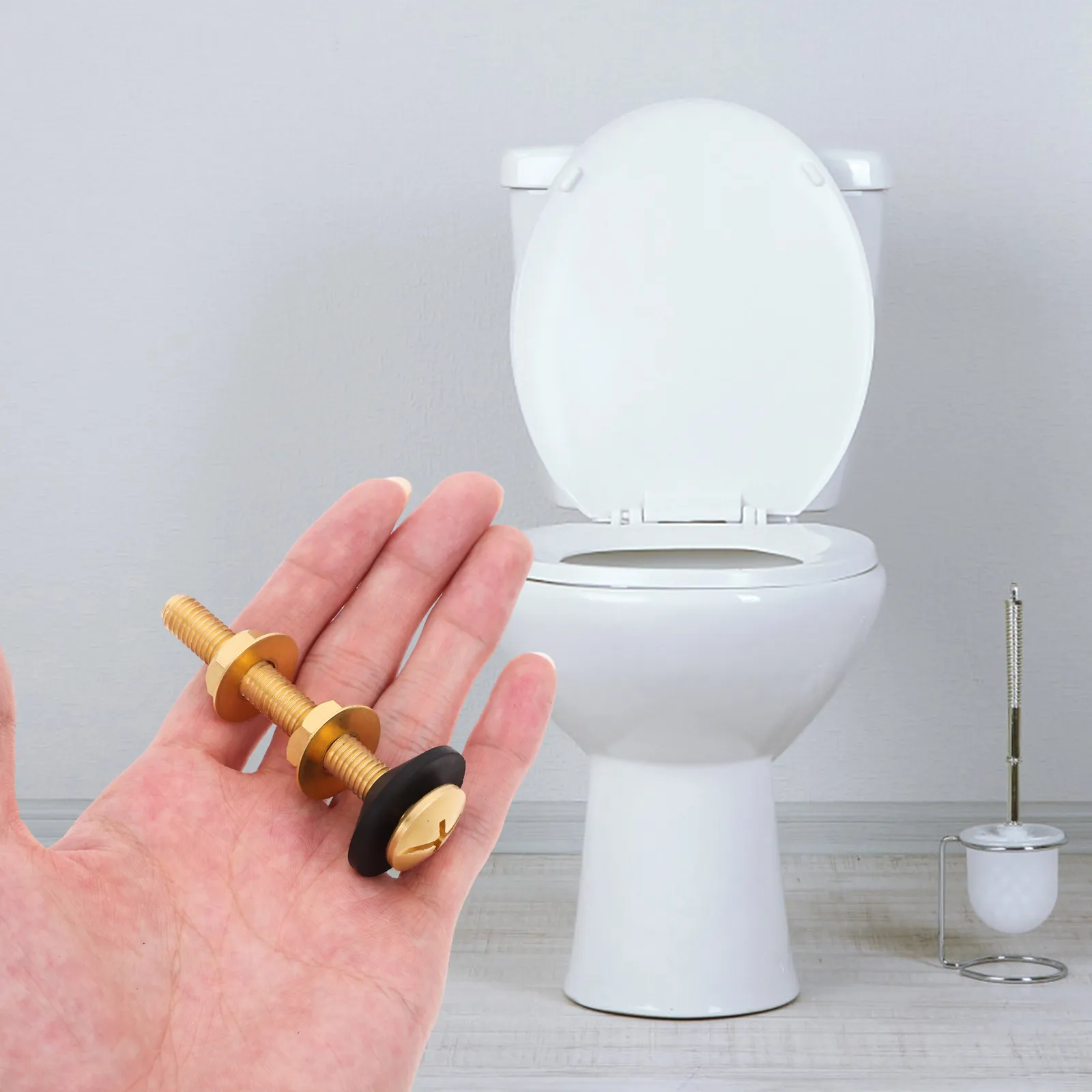 Heavy Duty Toilet Tank to Bowl Bolt Kit Brass Screws Rubber Gaskets Leak Proof Replacement for Vintage Modern Toilets Toilet