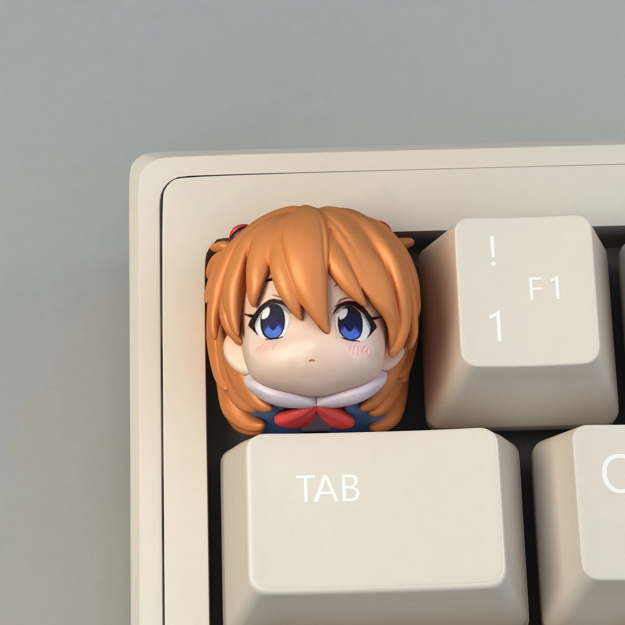 Asuka Keycap Ayanami Rei Anime Cartoon Diy Single Keycap Creative Keycap Mechanical Keyboard Esc Key