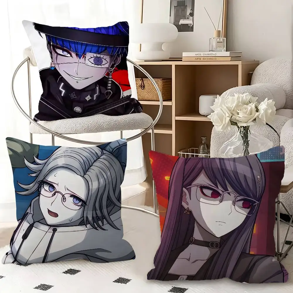 1pc Anime Game Series The Hundred Line Last Defense Academy Fashion Square Pillowcase Bedroom Sofa Room Ins Decoration Leisure