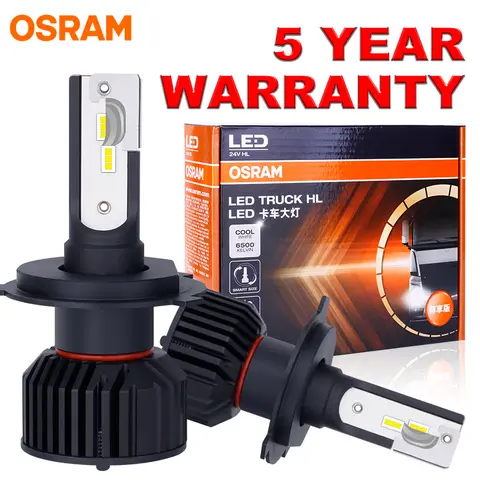 OSRAM LED 트럭 HL 전구, 24V, H7, H4, H1, 6500K, 90W, LED 헤드라이트, 자동 안개등, 트럭 SUV 버스 캔버스 하이빔 스포트라이트